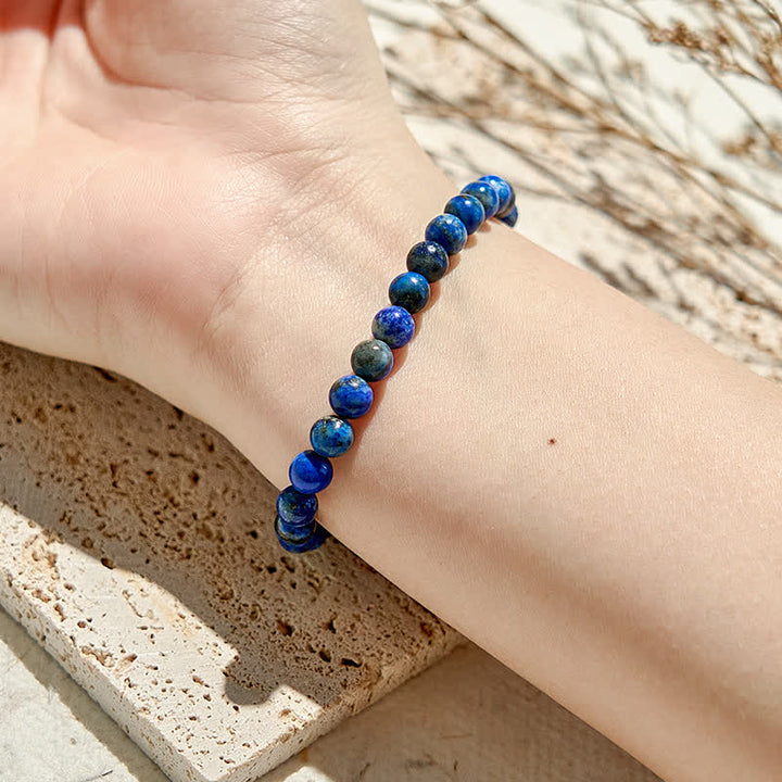 Olivenorma Natural 6mm Lapis Lazuli Beaded Bracelet - image 1