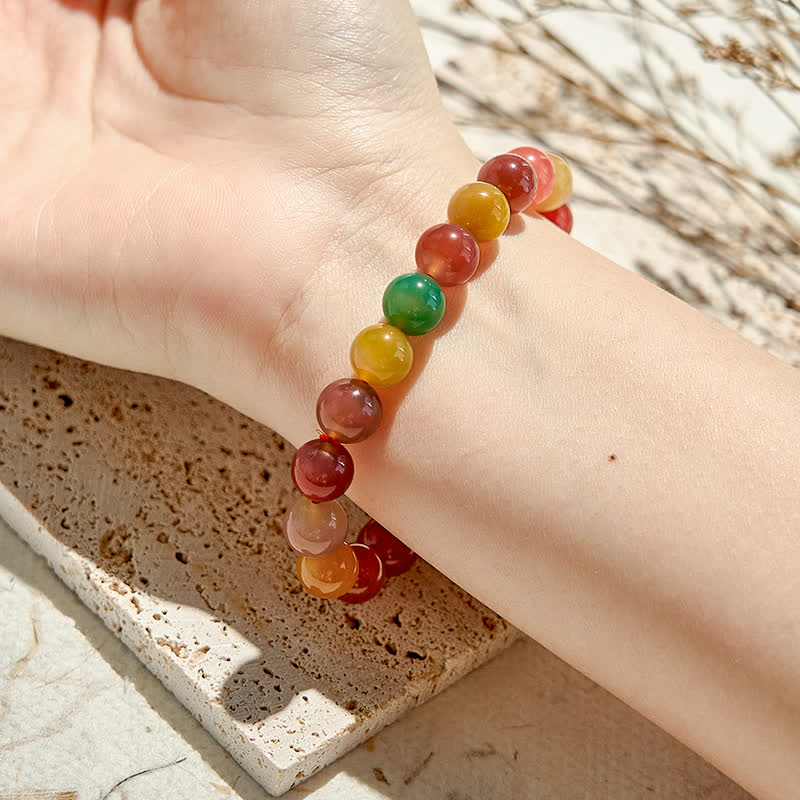 Olivenorma Natural Yanyuan Agate Beaded Bracelet - image 1