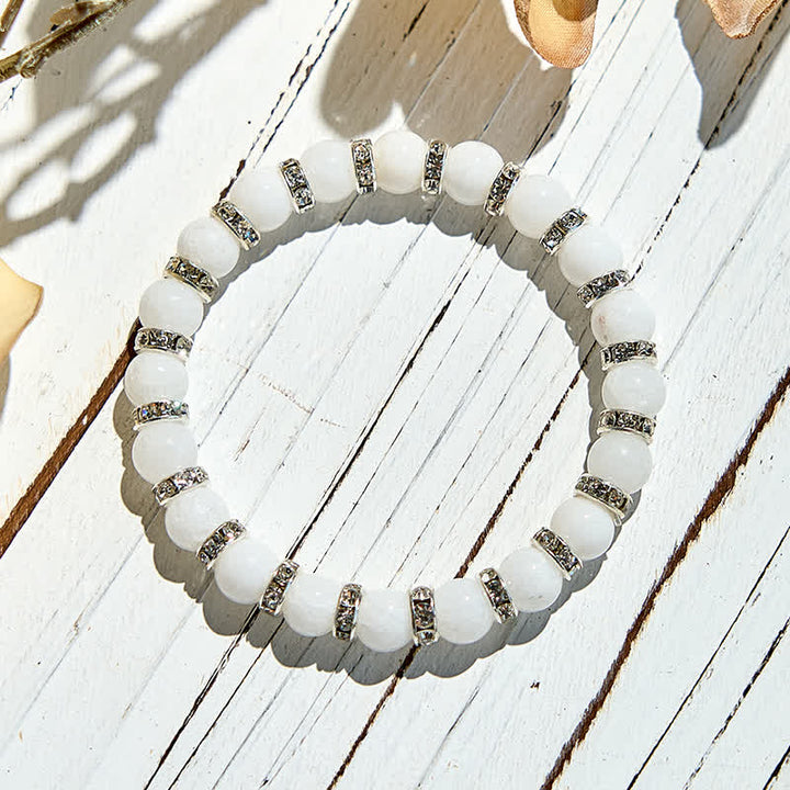 Olivenorma Natural White Jade Beaded Bracelet - image 4