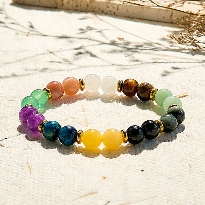 Olivenorma 10 Types of Natural Stone Beads Bracelet - Natural Stone - image 0