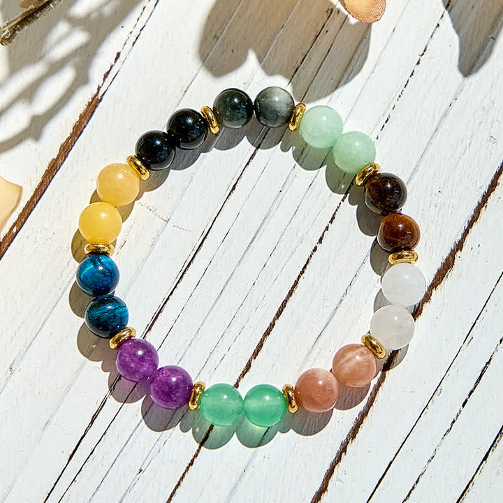 Olivenorma 10 Types of Natural Stone Beads Bracelet - image 4