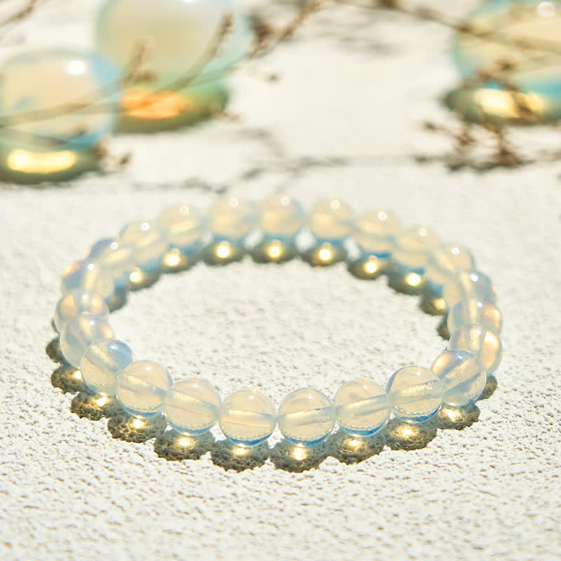 Olivenorma 6-10mm Natural Opalite Beaded Bracelet - image 2