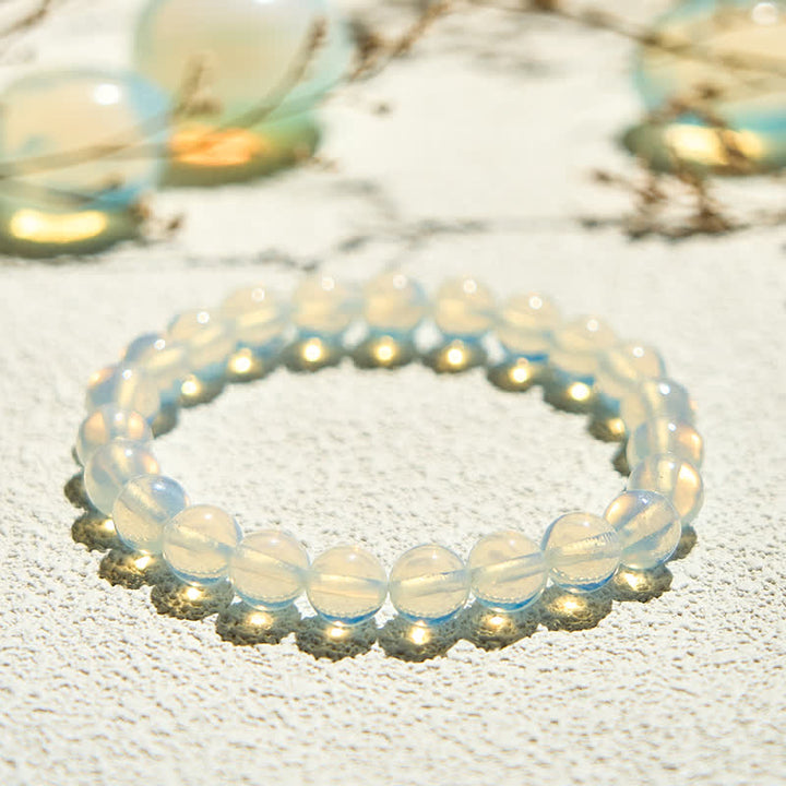Olivenorma 6-10mm Natural Opalite Beaded Bracelet - image 2