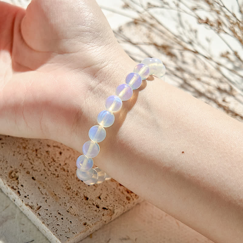 Olivenorma 6-10mm Natural Opalite Beaded Bracelet - image 1