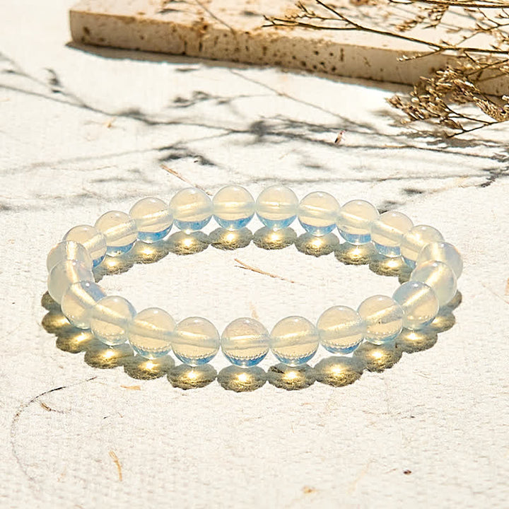 Olivenorma 6-10mm Natural Opalite Beaded Bracelet - 10mm - image 0