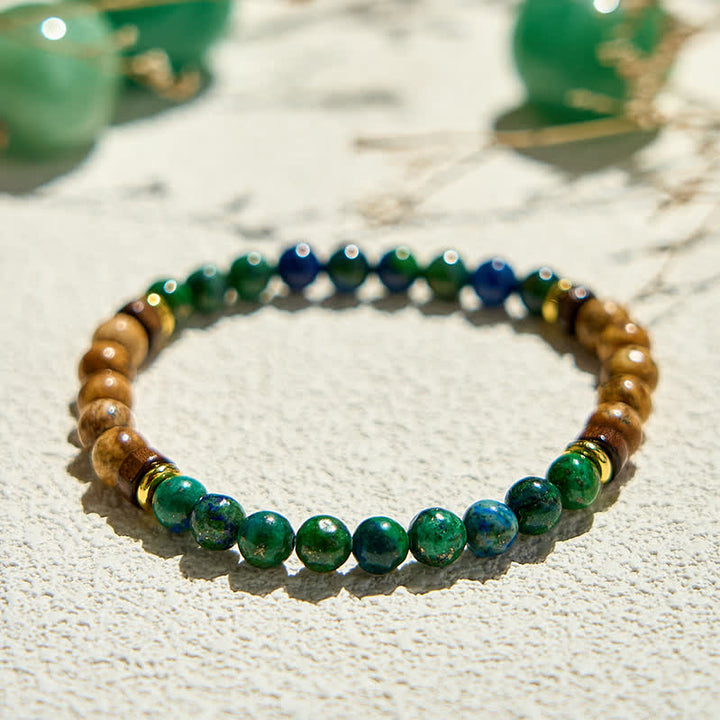 Olivenorma Natural African Turquoise Picture Jasper Beaded Bracelet - image 2