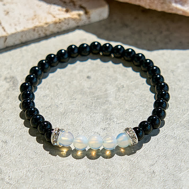 Olivenorma Natural Obsidian Opalite Beaded Bracelet - image 4