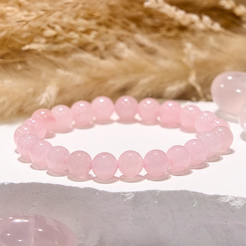 Olivenorma Round Natural Rose Quartz Beaded Bracelet - image 4