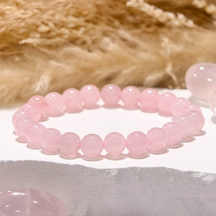 Olivenorma Round Natural Rose Quartz Beaded Bracelet - image 4