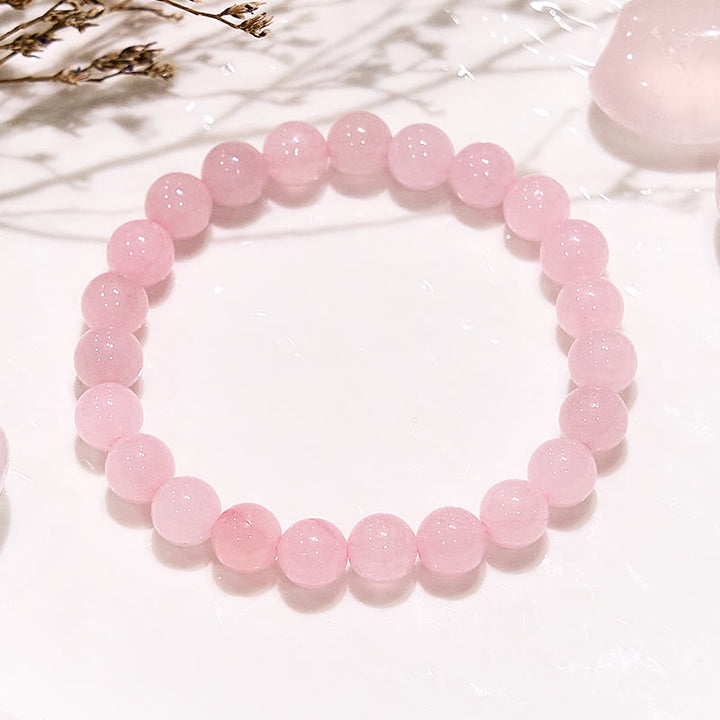 Olivenorma Round Natural Rose Quartz Beaded Bracelet - image 2