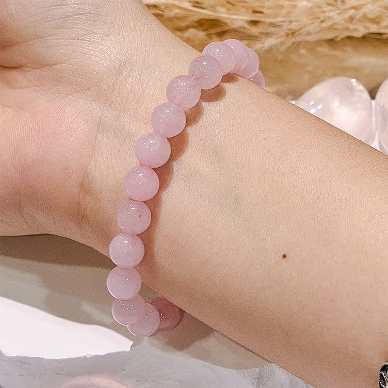 Olivenorma Round Natural Rose Quartz Beaded Bracelet - image 1