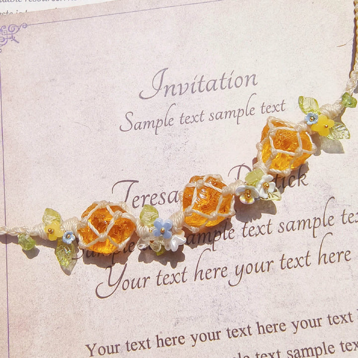 Olivenorma Natural Citrine Peridot Crystal Braided Bracelet - image 5