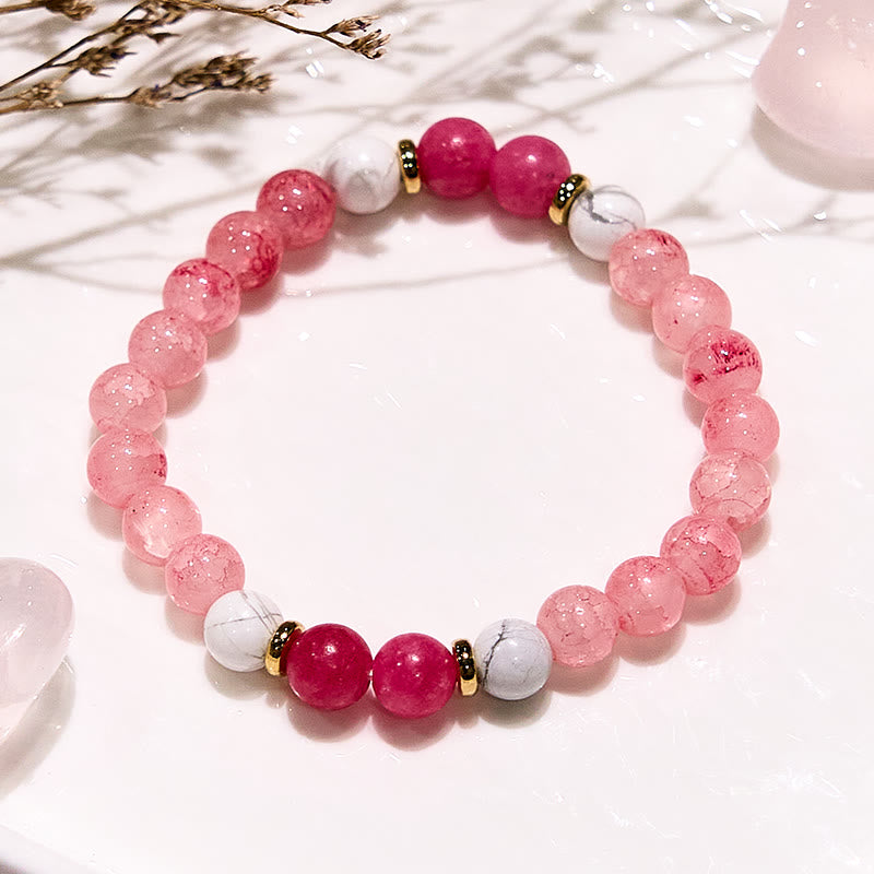 Olivenorma Rose Quartz Yoga Meditation Round Beaded Bracelet - image 2