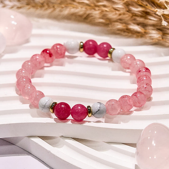 Olivenorma Rose Quartz Yoga Meditation Round Beaded Bracelet - image 3