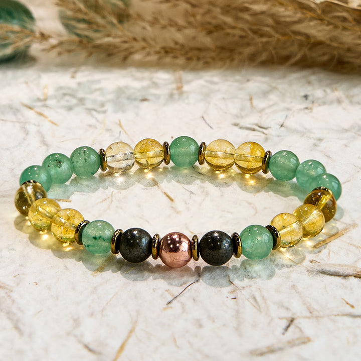 Olivenorma Natural Citrine Green Aventurine Success Bracelet - Natural Stone - image 0