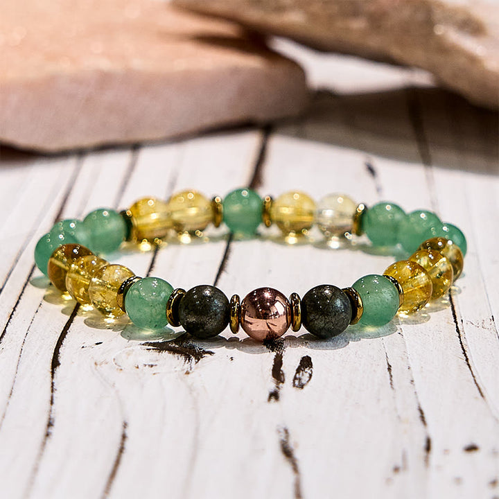 Olivenorma Natural Citrine Green Aventurine Success Bracelet - image 4