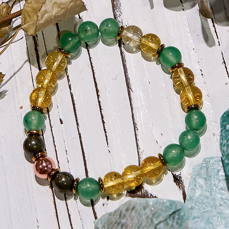 Olivenorma Natural Citrine Green Aventurine Success Bracelet - image 2