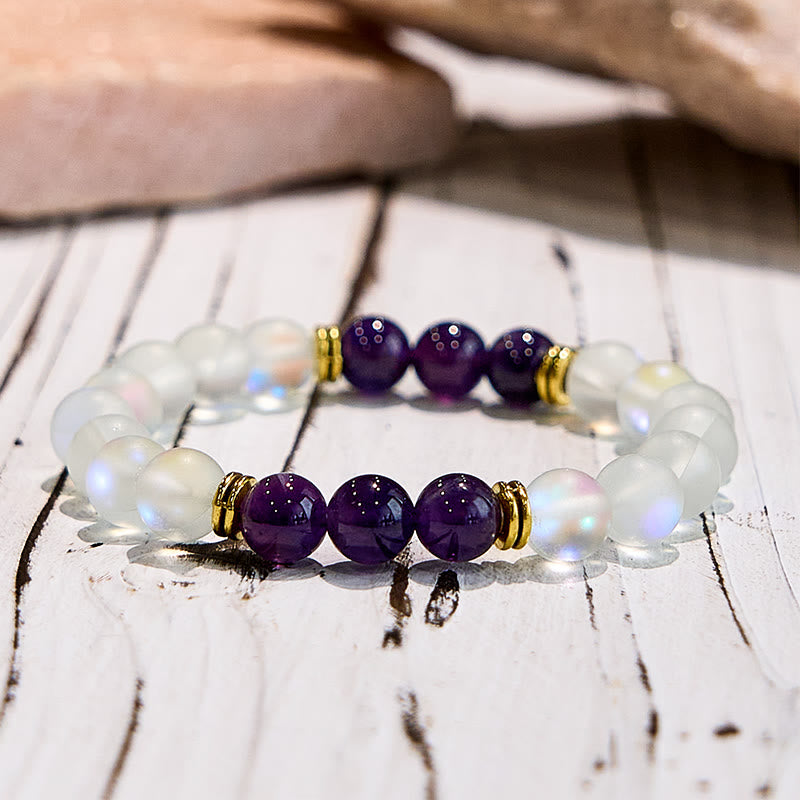 Olivenorma Frosted Glitter Angel Aura Quartz Natural Gem Bracelet - image 5