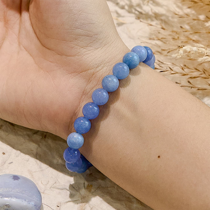Olivenorma Natural Aquamarine Healing Gemstone Beaded Bracelet - image 1