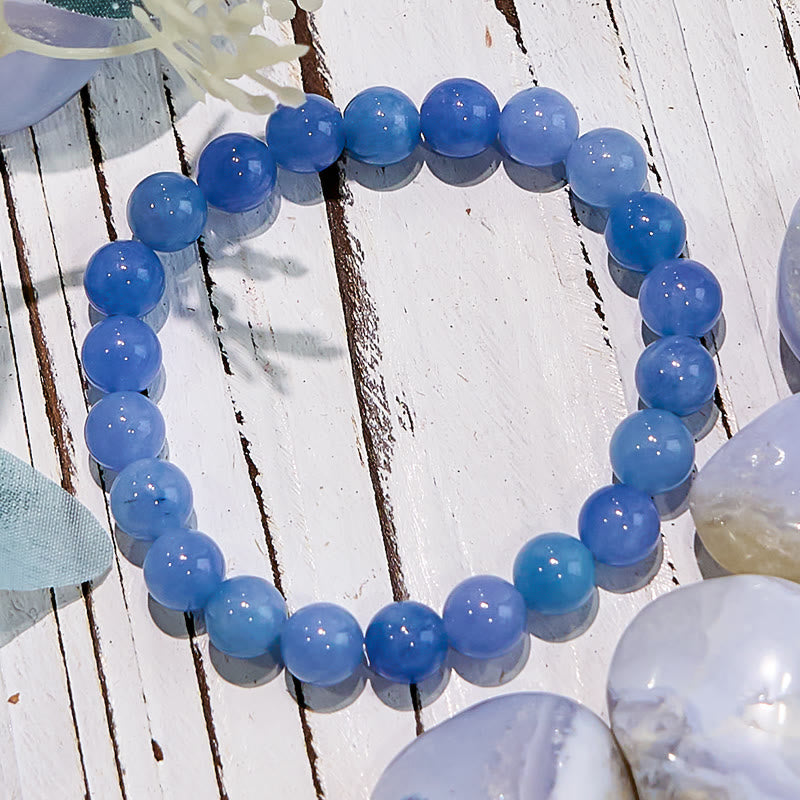 Olivenorma Natural Aquamarine Healing Gemstone Beaded Bracelet - image 3