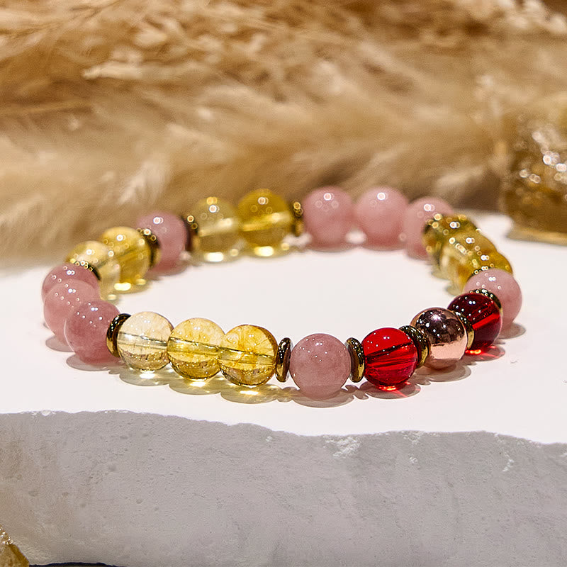 Olivenorma Natural Gem Citrine Carnelian Sun Stone Uplifting Bracelet - image 3