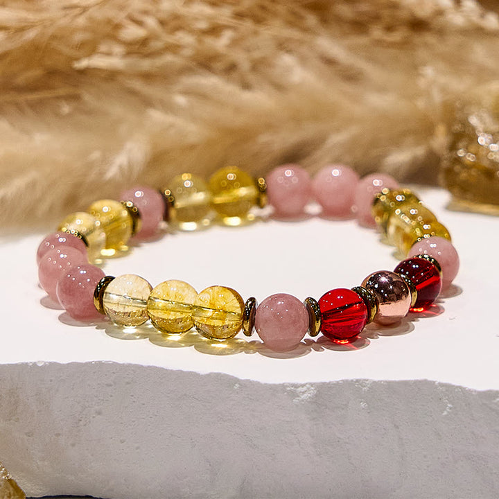 Olivenorma Natural Gem Citrine Carnelian Sun Stone Uplifting Bracelet - image 3