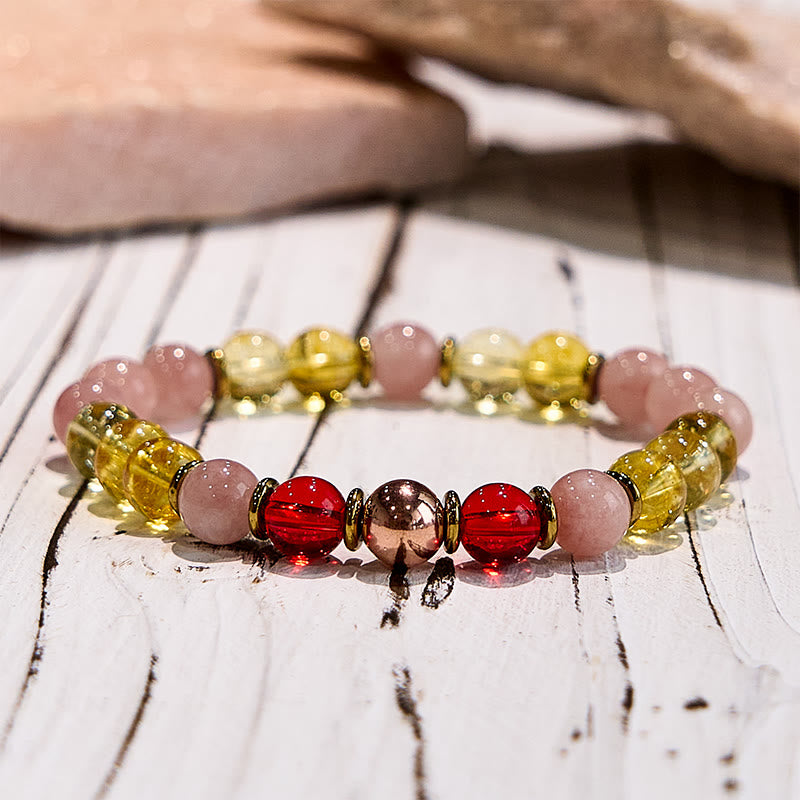 Olivenorma Natural Gem Citrine Carnelian Sun Stone Uplifting Bracelet - image 4