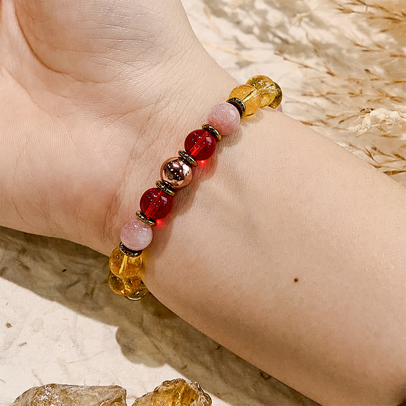 Olivenorma Natural Gem Citrine Carnelian Sun Stone Uplifting Bracelet - image 1