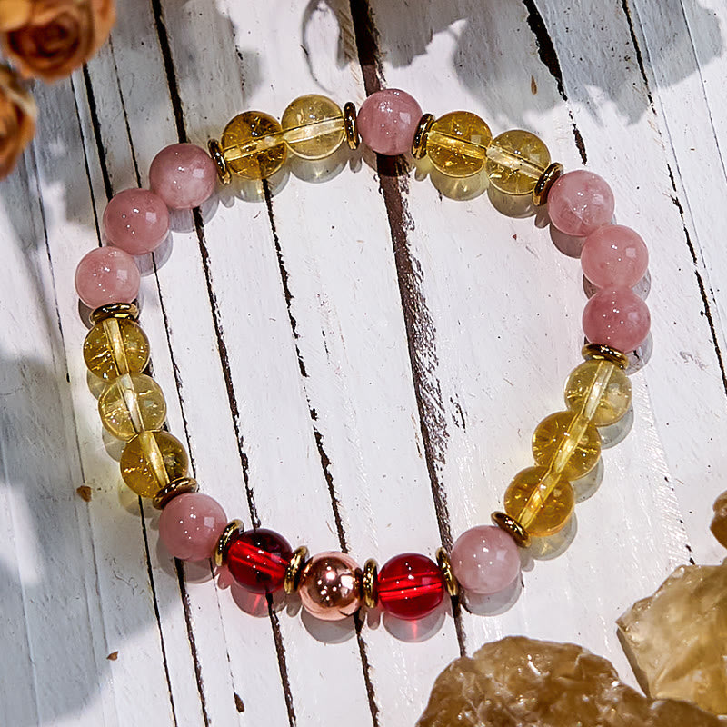 Olivenorma Natural Gem Citrine Carnelian Sun Stone Uplifting Bracelet - image 2