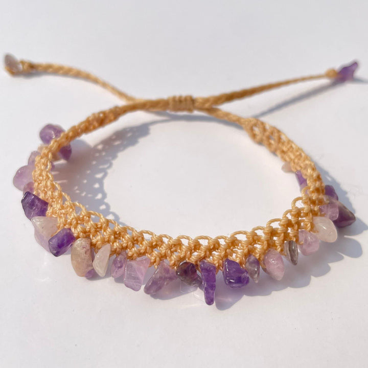 Olivenorma Natural Crystal Stone Braided Bracelet - image 1
