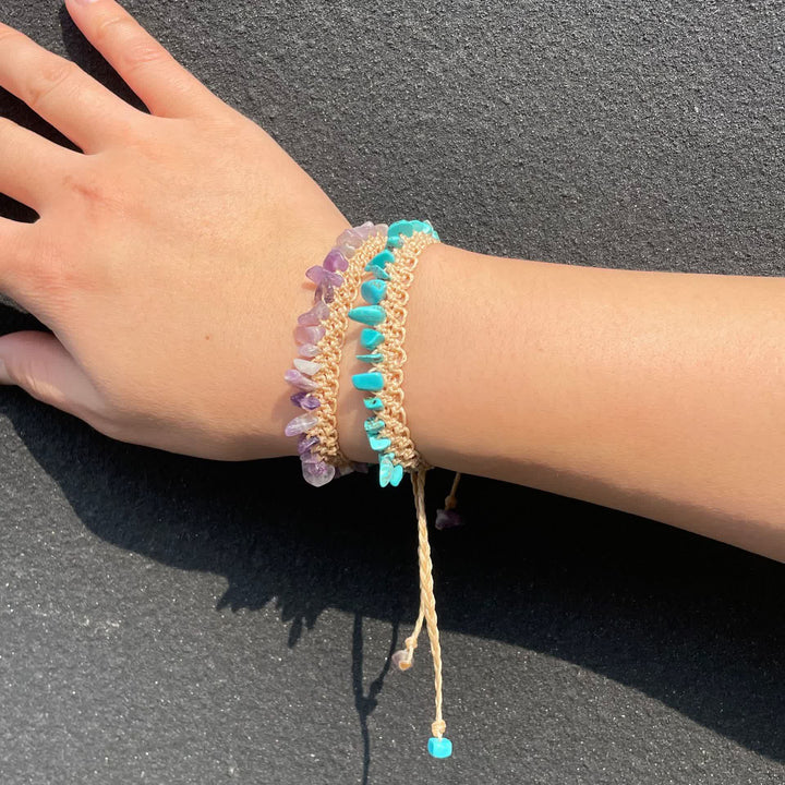 Olivenorma Natural Crystal Stone Braided Bracelet - image 2