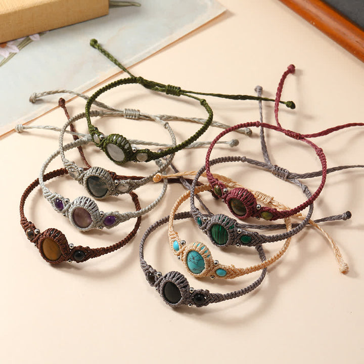 Olivenorma Woven Wrapped Oval Cut Crystal Braided Bracelet - image 17