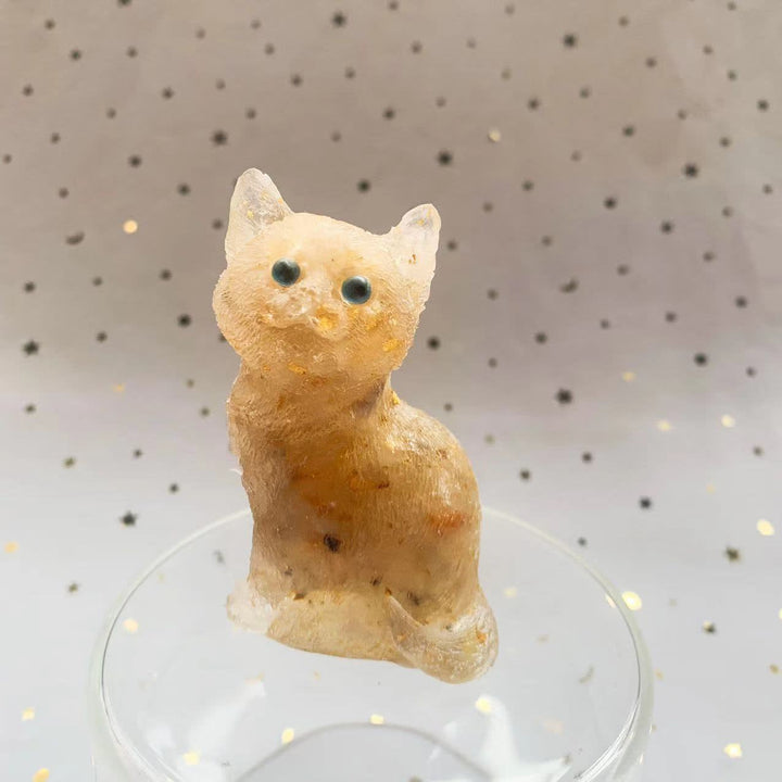 Olivenorma Crystal Resin Standing Cat Gemstone Decoration - image 17