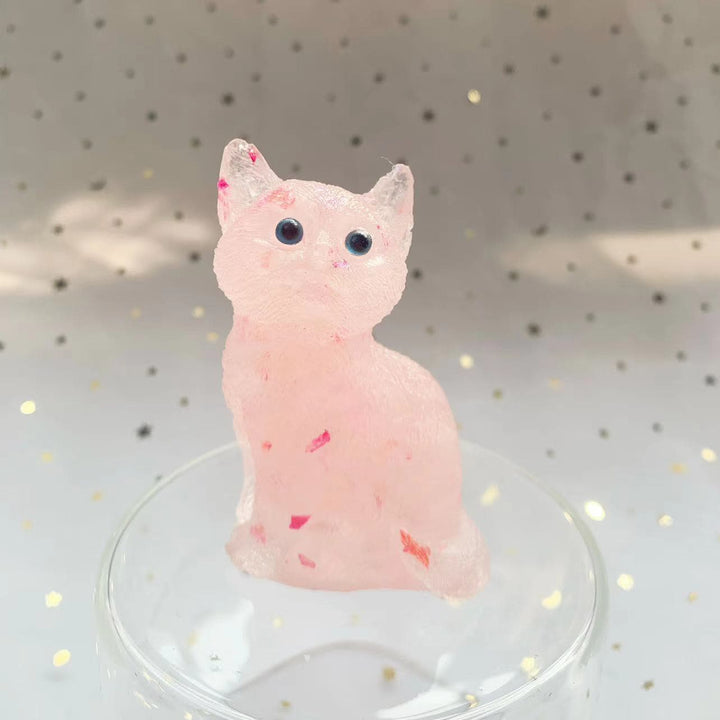 Olivenorma Crystal Resin Standing Cat Gemstone Decoration - image 35