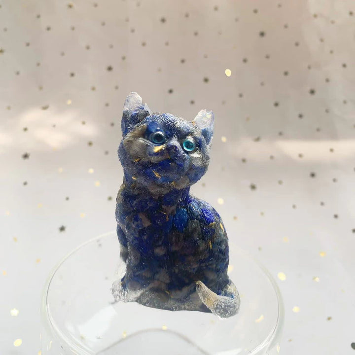 Olivenorma Crystal Resin Standing Cat Gemstone Decoration - image 23