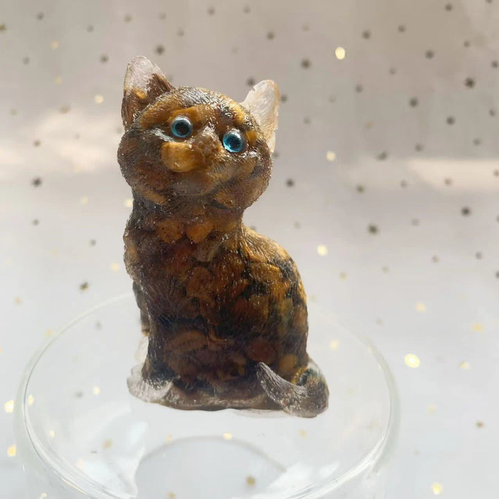 Olivenorma Crystal Resin Standing Cat Gemstone Decoration - image 41