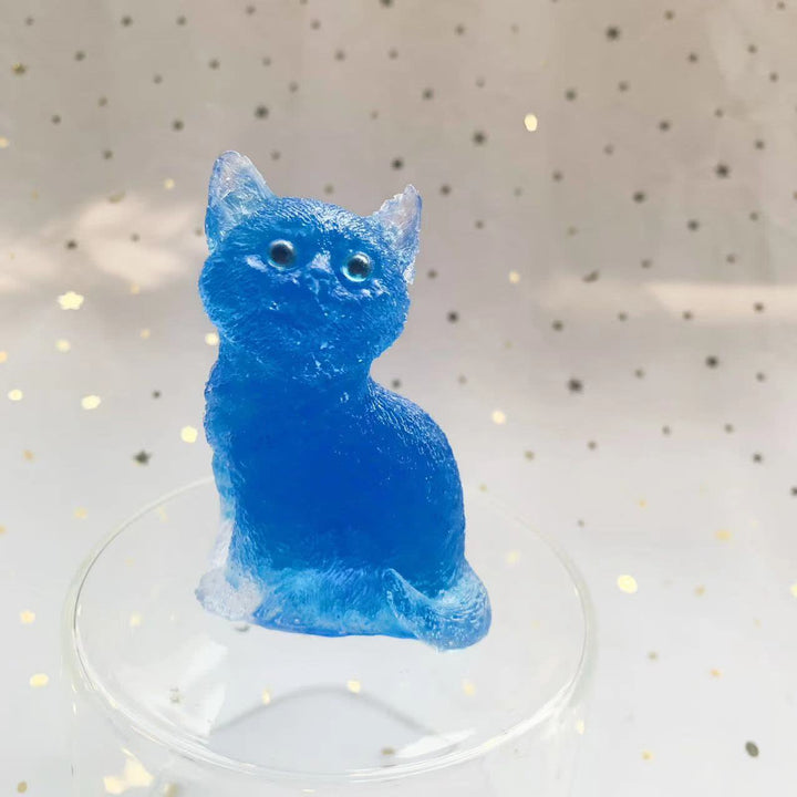Olivenorma Crystal Resin Standing Cat Gemstone Decoration - image 5