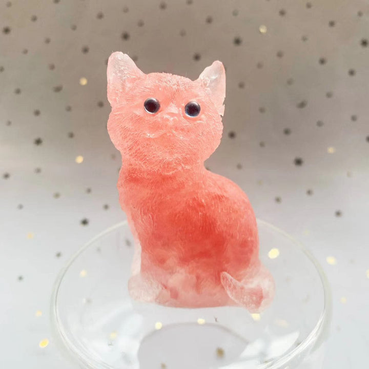 Olivenorma Crystal Resin Standing Cat Gemstone Decoration - image 32