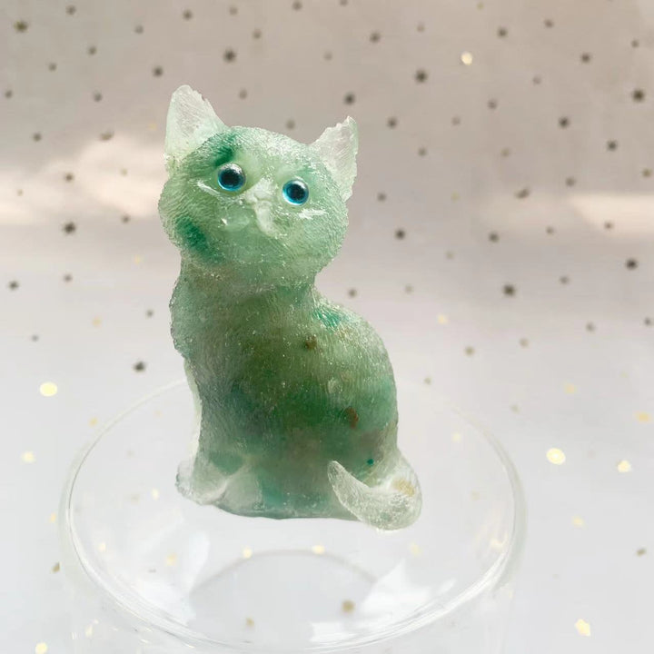Olivenorma Crystal Resin Standing Cat Gemstone Decoration - image 20