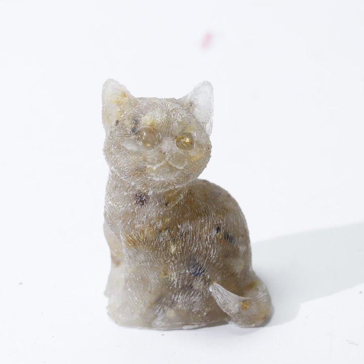 Olivenorma Crystal Resin Standing Cat Gemstone Decoration - image 16