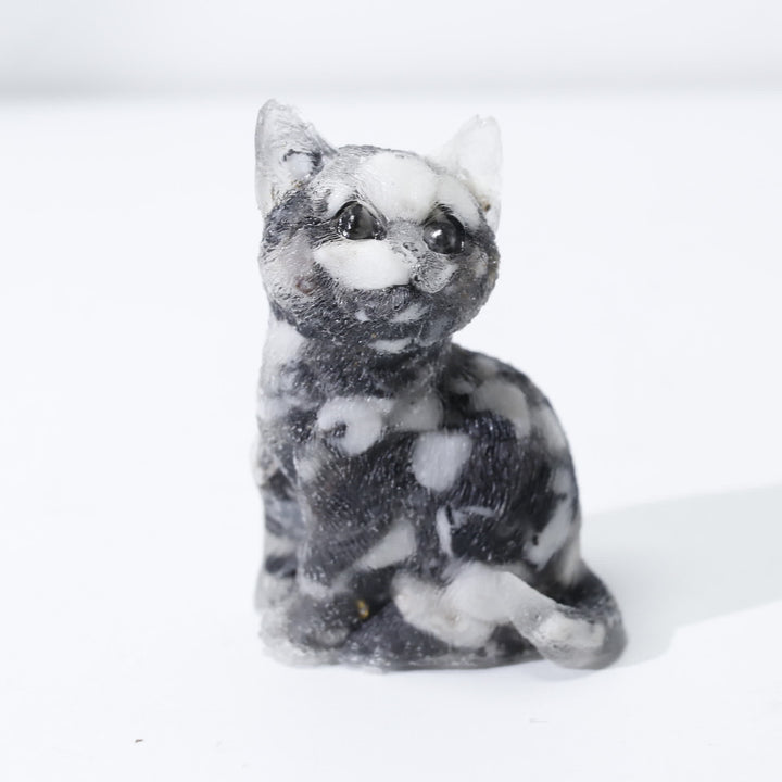 Olivenorma Crystal Resin Standing Cat Gemstone Decoration - image 37