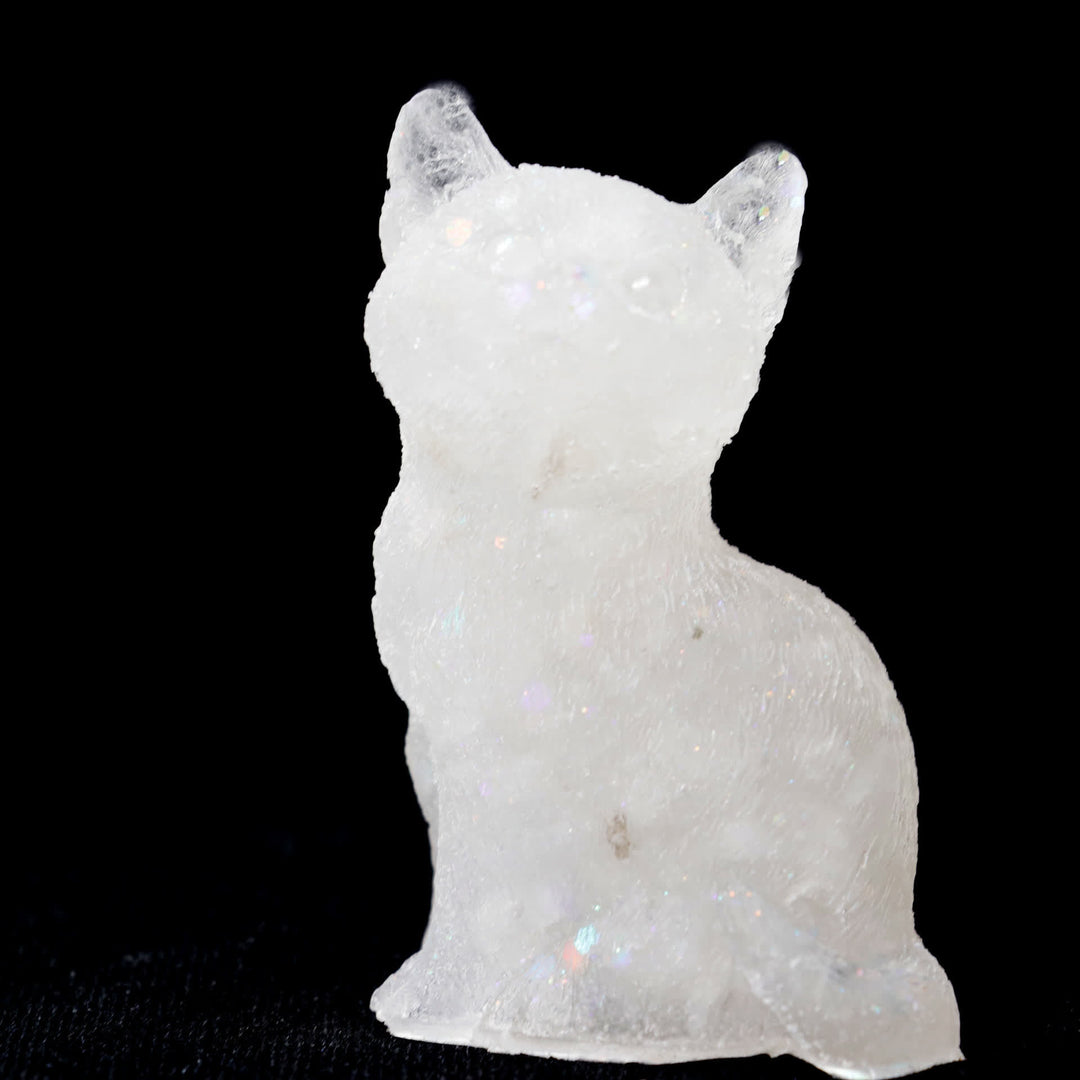 Olivenorma Crystal Resin Standing Cat Gemstone Decoration - image 13