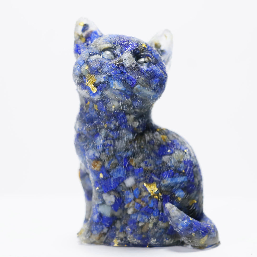 Olivenorma Crystal Resin Standing Cat Gemstone Decoration - image 22
