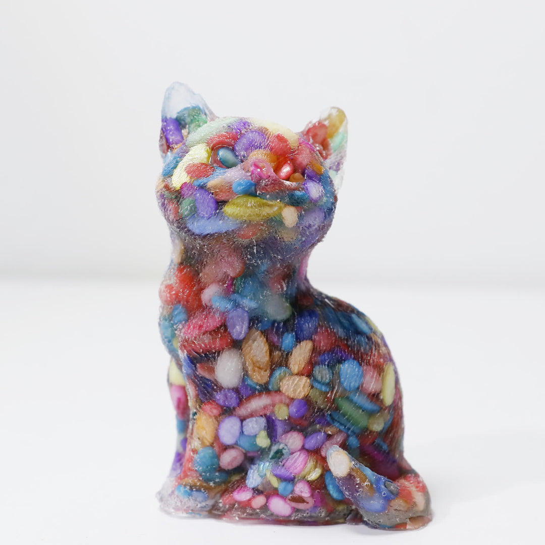 Olivenorma Crystal Resin Standing Cat Gemstone Decoration - image 46