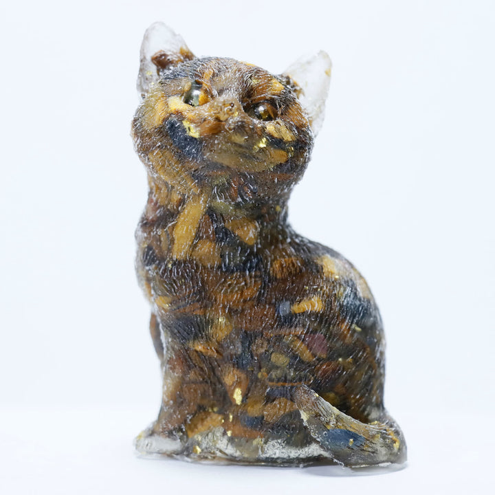 Olivenorma Crystal Resin Standing Cat Gemstone Decoration - image 40