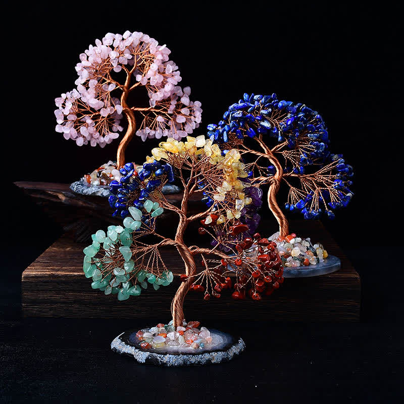 Olivenorma Colored Agate Gravel Base Feng Shui Tree - image 14
