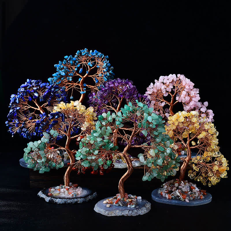 Olivenorma Colored Agate Gravel Base Feng Shui Tree - image 13