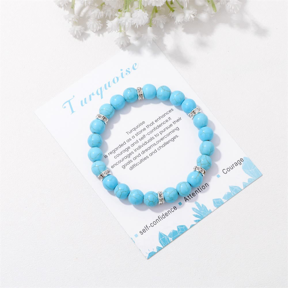 Olivenorma Natural Gemstone Round Shaped Healing Beaded Bracelet - image 13