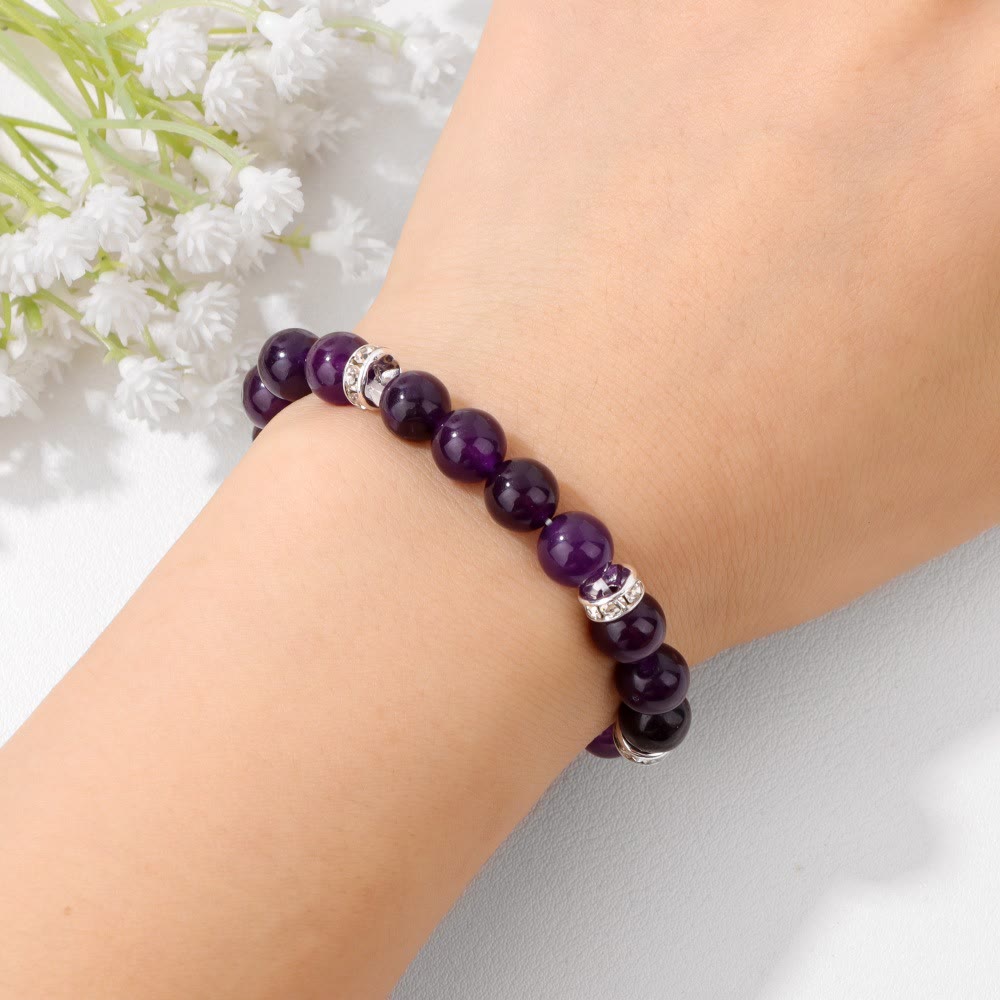 Olivenorma Natural Gemstone Round Shaped Healing Beaded Bracelet - image 4
