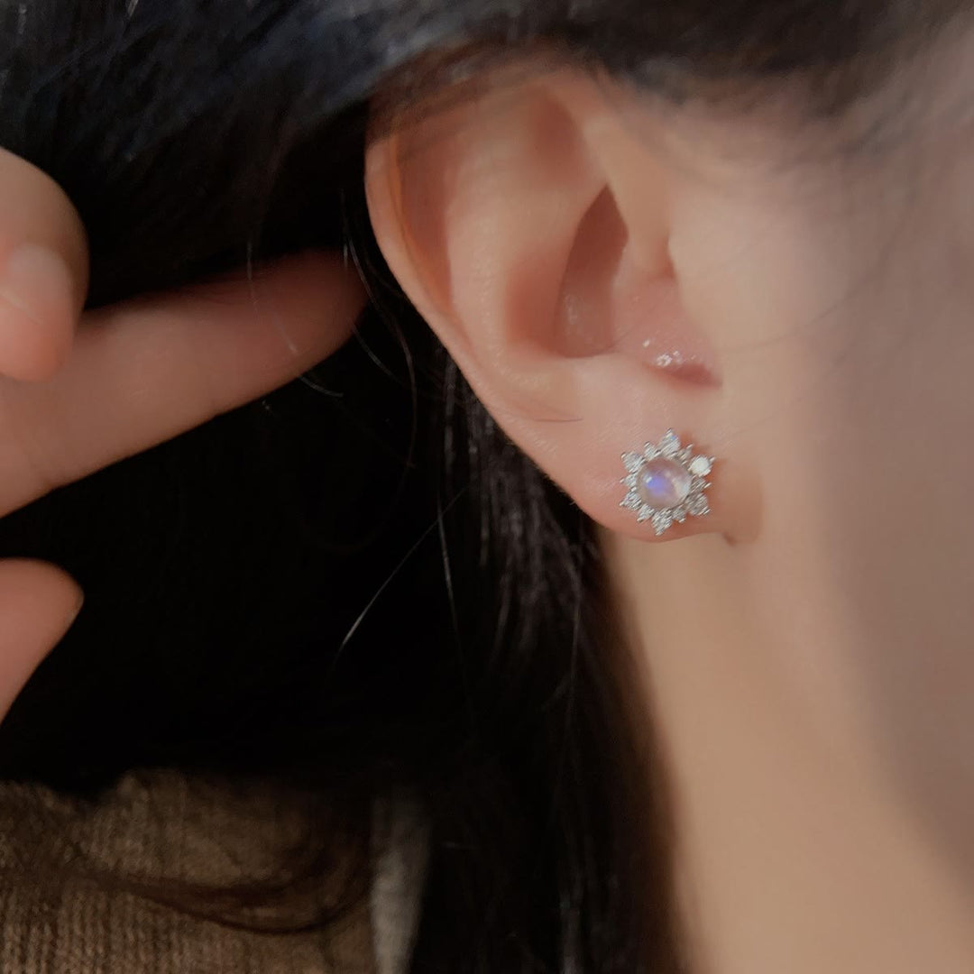 Olivenorma 925 Sterling Silver Natural Moonstone Earrings - image 2